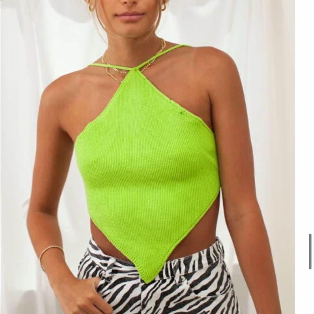 Isabelles Cabinet Green Knit Top